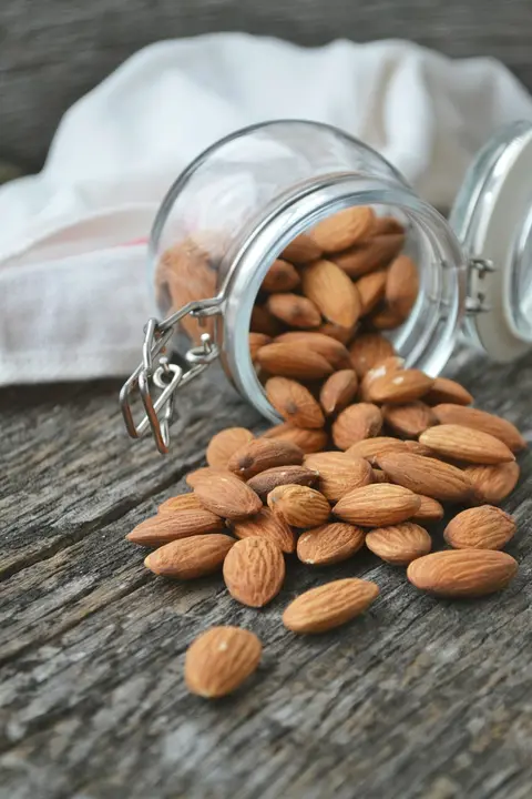 Almonds and nuts, illustrating our dried fruit and nut range